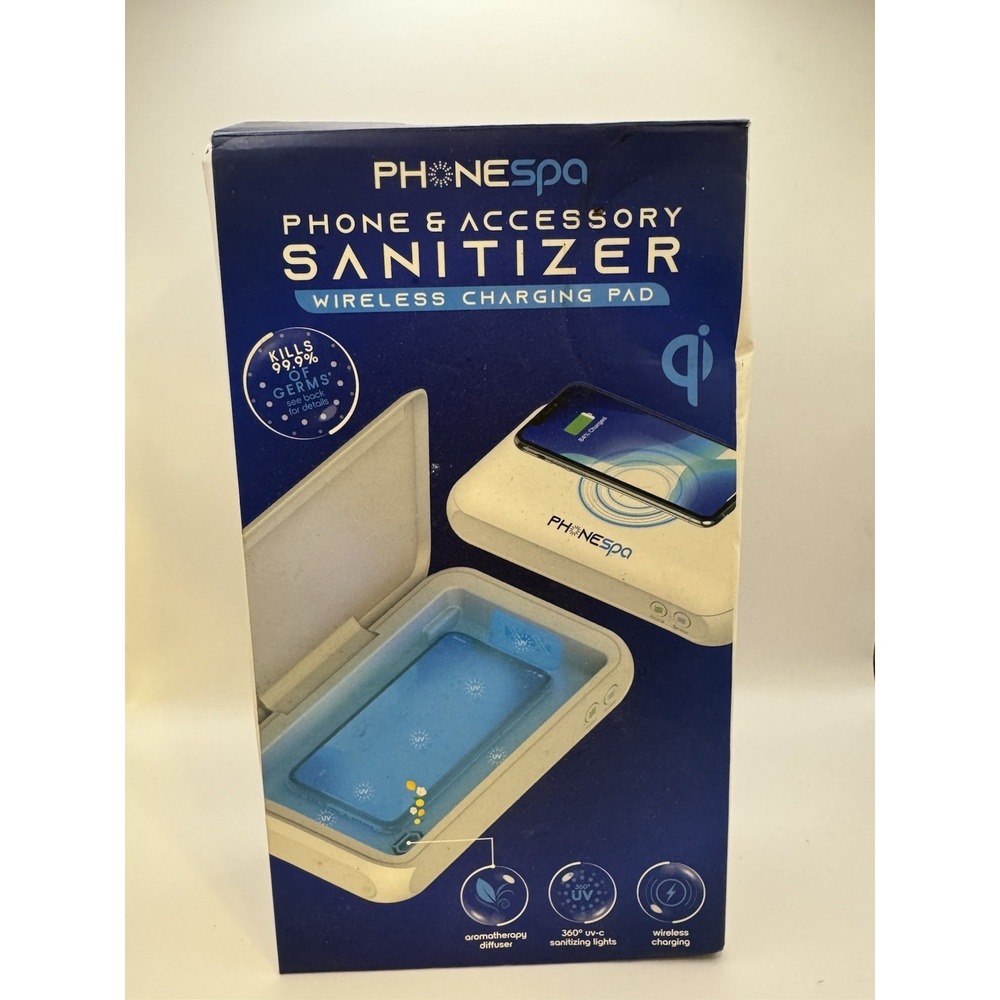 PhoneSpa‎ UV Phone Sanitizer & Wireless Charger w/ Aromatherapy - Tzumi 7506